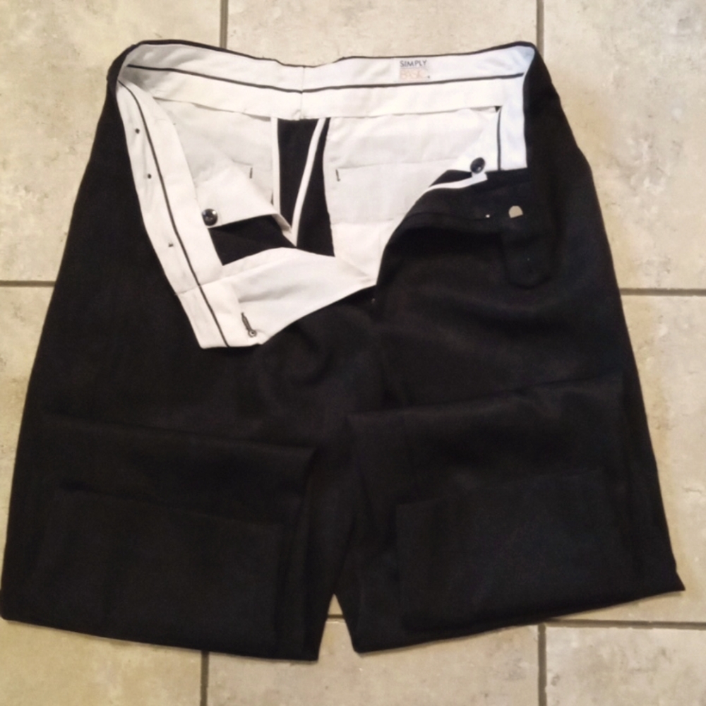 Simply basic men's black dress pants